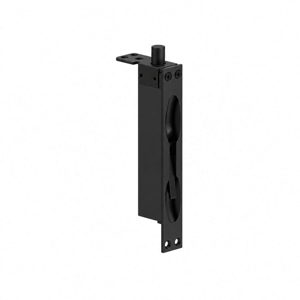 283D 6" Square Security Flush Bolt US19 - Flat Black
