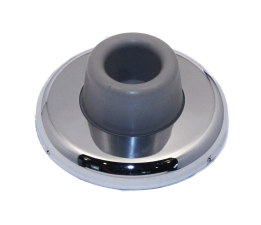 234W Ridged Concave Wall Stop US26 - Bright Chrome