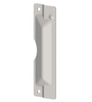 341D Single Bore Latch Guard 2C - Brushed Zinc Plate