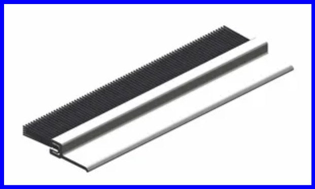 802S 48" Nylon Brush Sweep w/ SS TEK Screws - Mill Finish