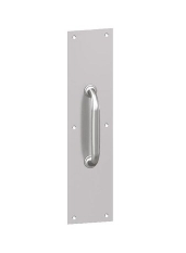 36N 4 x 16 Pull Plate Square Corner 30S x 6N US32D - Satin Stainless